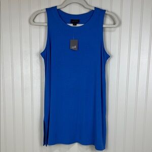 NWT J Jill Wearever Long Layering Tank in Blue Opal Size XS